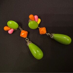 Colorful Drop Earrings - 1960’s vintage
